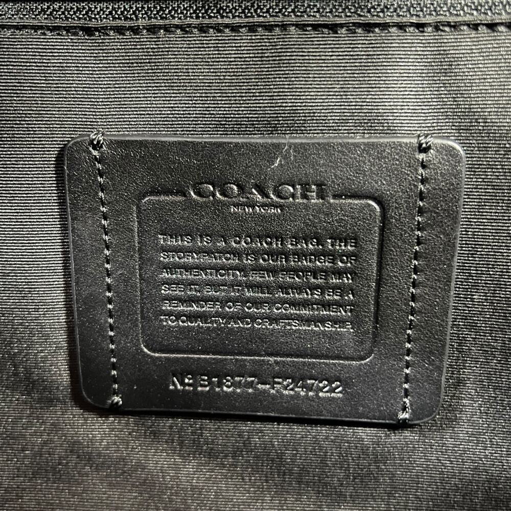 Coach Perry Slim Briefcase in Herringbone Canvas - Picture 6 of 14